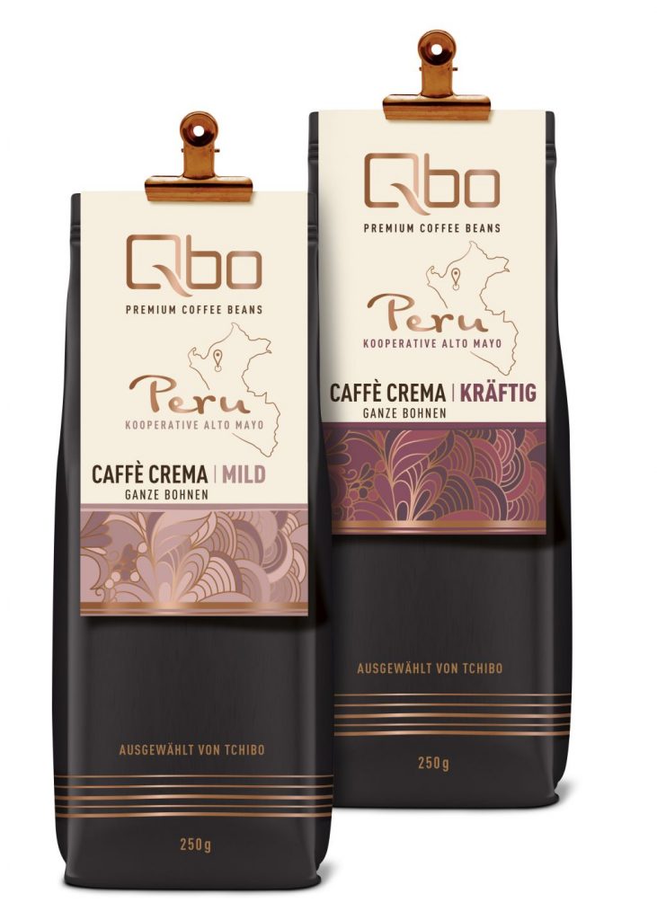 Premium Caffè Crema von Qbo in zwei individuellen Röstungen